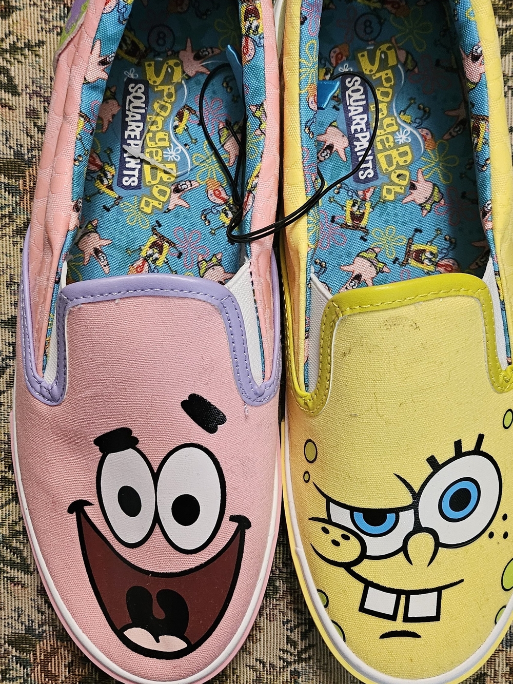 SpongeBob SquarePants Patrick & SpongeBob Slip-On Canvas Shoes - Pink & Yellow
